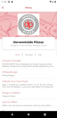 Derwentside Pizzas android App screenshot 0